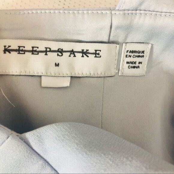 Keepsake Bloom Maxi Dress Light Blue Front Slit M - Picture 8 of 8